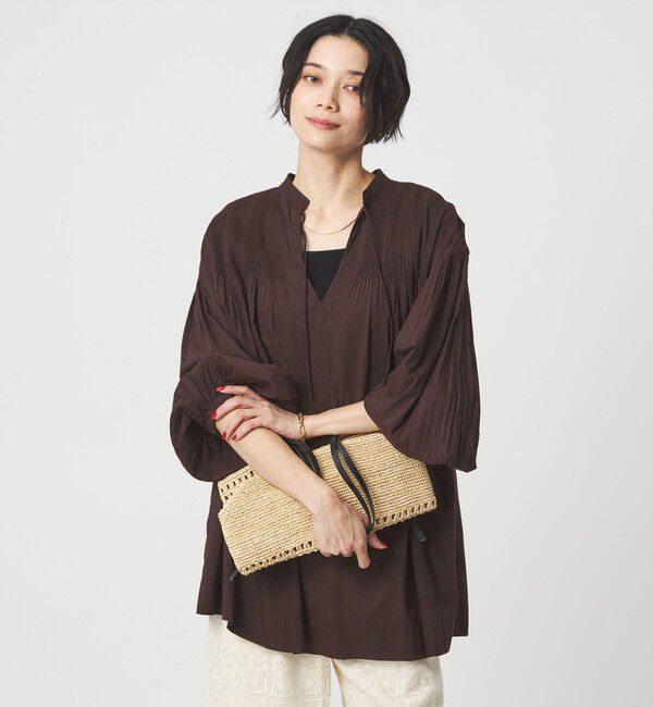 UNITED ARROWS green label relaxing「ボリュームスリーブ ピンタック ブラウス」|シャツ・ブラウス|