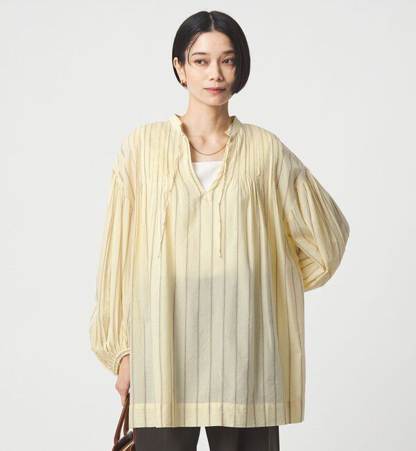 UNITED ARROWS green label relaxing「ボリュームスリーブ ピンタック ブラウス」|シャツ・ブラウス|