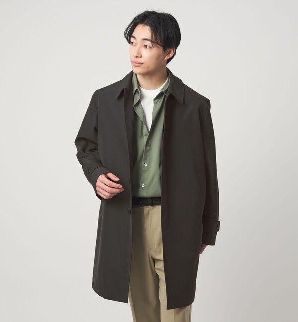 UNITED ARROWS green label relaxing「A+ ミノテック スプリング バルカラーコート ステンカラーコート -撥水・防風・透湿-」|ステンカラーコート|BLACK