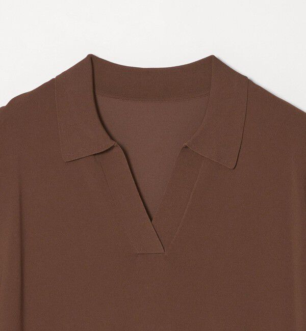 UNITED ARROWS green label relaxing「【WEB限定】＜at ease＞エリツキ スキッパー ニット 接触冷感 UVカット 遮熱」|ニット・セーター|