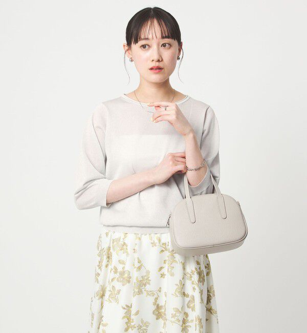 UNITED ARROWS green label relaxing「ラメ 6分袖 ニット プルオーバー」|ニット・セーター|