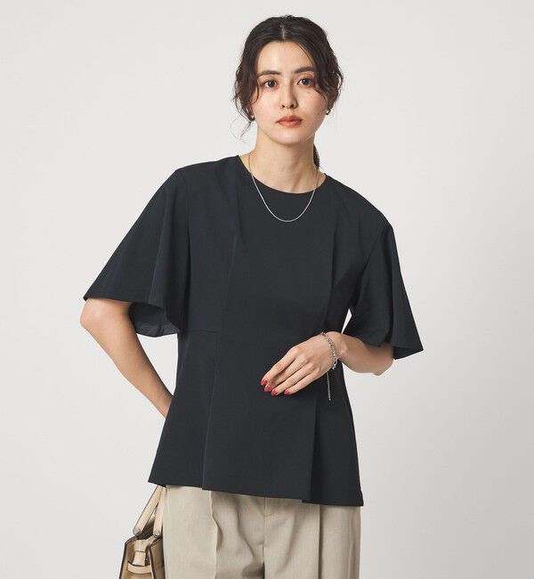 UNITED ARROWS green label relaxing「［size SHORTあり］サラフール タック ブラウス ストレッチ 接触冷感 UVカット」|シャツ・ブラウス|