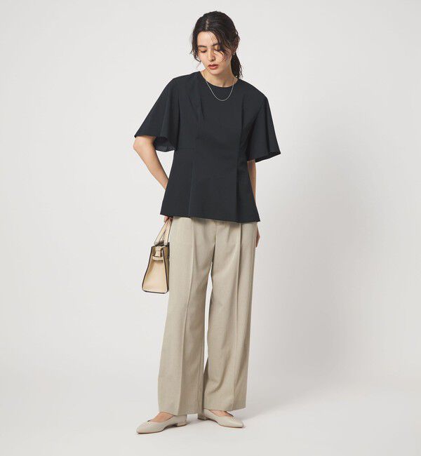 UNITED ARROWS green label relaxing「［size SHORTあり］サラフール タック ブラウス ストレッチ 接触冷感 UVカット」|シャツ・ブラウス|