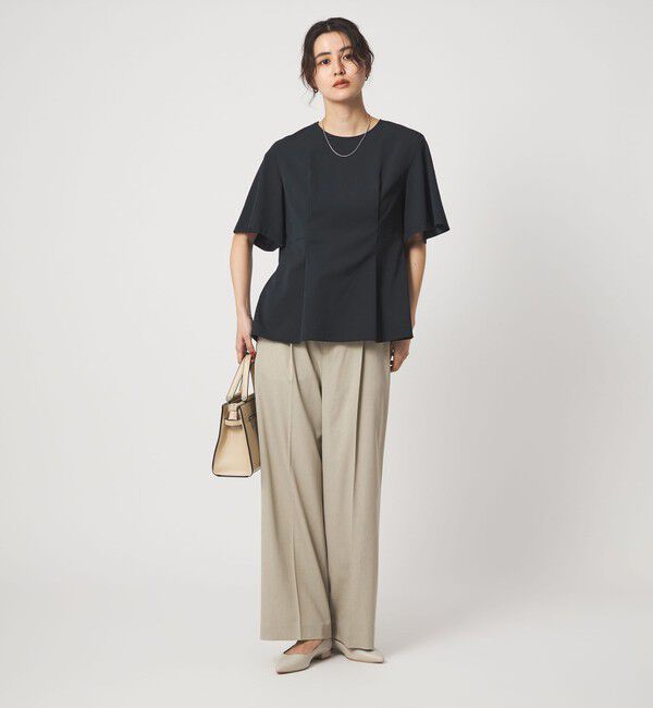 UNITED ARROWS green label relaxing「［size SHORTあり］サラフール タック ブラウス ストレッチ 接触冷感 UVカット」|シャツ・ブラウス|