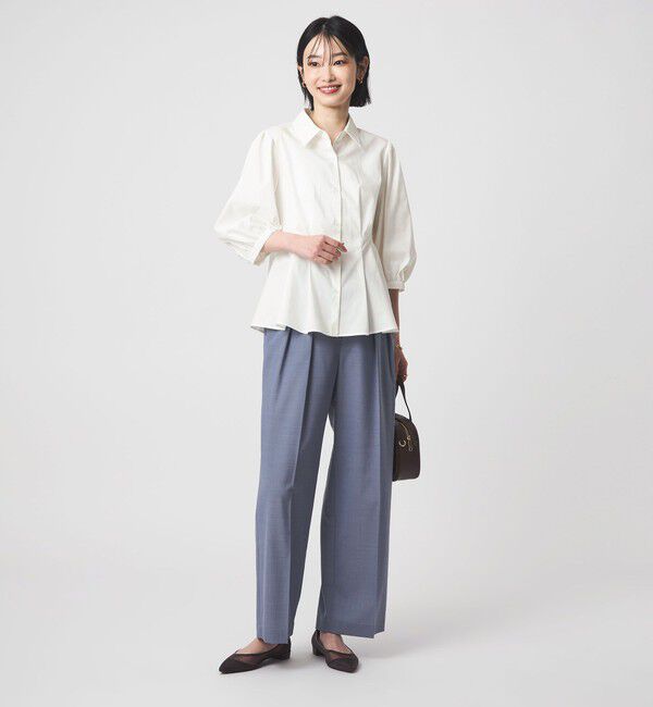 UNITED ARROWS green label relaxing「ウエスト タック フレア シャツ」|シャツ・ブラウス|