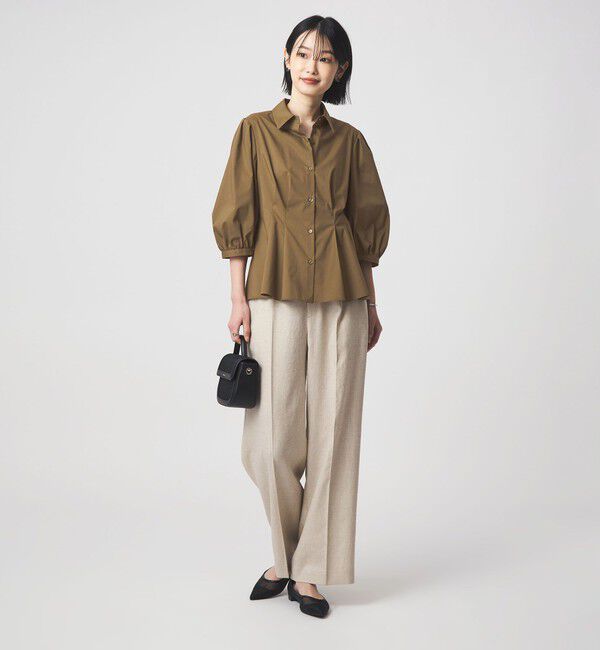 UNITED ARROWS green label relaxing「ウエスト タック フレア シャツ」|シャツ・ブラウス|