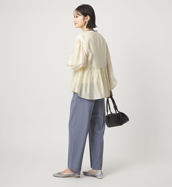 UNITED ARROWS green label relaxing「［size SHORTあり］fleurie(フルリー) シアー ノーカラー ジャケット 接触冷感」|ノーカラージャケット|