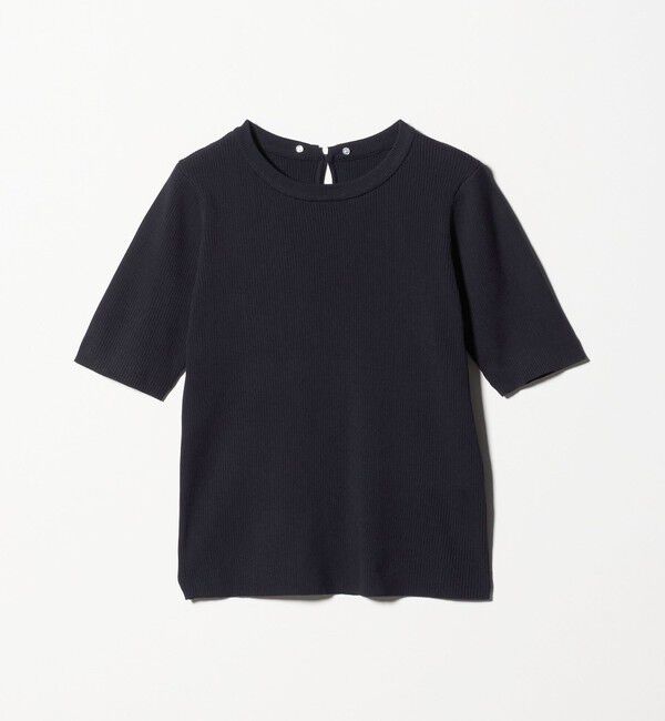 UNITED ARROWS green label relaxing「リブ エリレース 2WAY 5分袖 ニット プルオーバー」|ニット・セーター|