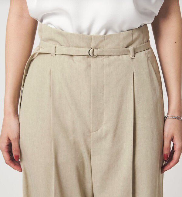 UNITED ARROWS green label relaxing「［size SHORT/TALLあり］サラフール ワイド パンツ ストレッチ 接触冷感 UVカット」|スラックス|