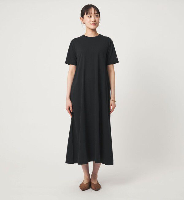 UNITED ARROWS green label relaxing「【別注】＜Champion＞ショートスリーブ フレア Tシャツ ワンピース」|ワンピース|