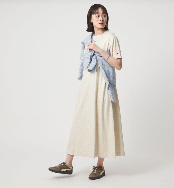 UNITED ARROWS green label relaxing「【別注】＜Champion＞ショートスリーブ フレア Tシャツ ワンピース」|ワンピース|