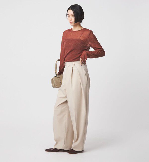 UNITED ARROWS green label relaxing「シャーリング シアー ロングスリーブ プルオーバー カットソー」|Tシャツ・カットソー|