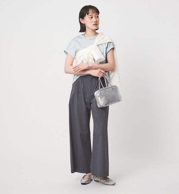 UNITED ARROWS green label relaxing「グロッシー フレンチスリーブ Tシャツ 制菌」|Tシャツ・カットソー|