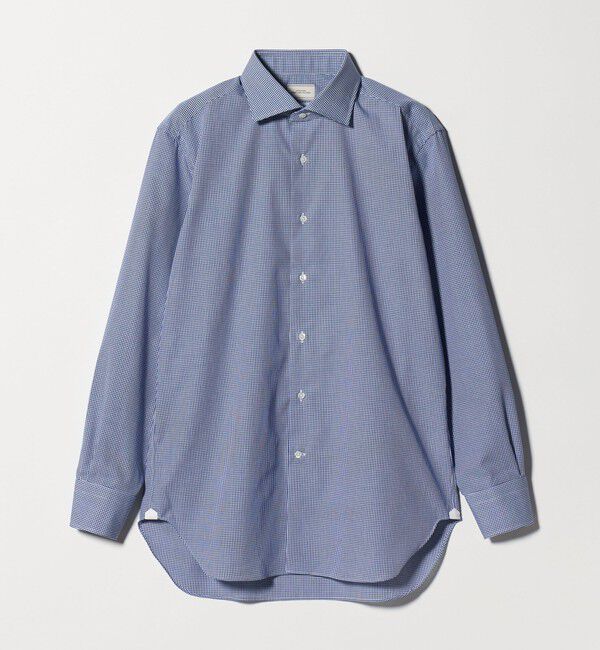 UNITED ARROWS green label relaxing「MADE BY HITOYOSHI ギンガムチェック ワイドカラー ドレスシャツ」|シャツ・ブラウス|