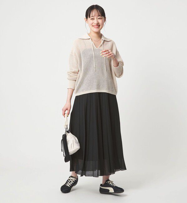 UNITED ARROWS green label relaxing「シアー ガーゼ プリーツスカート」|フレア|