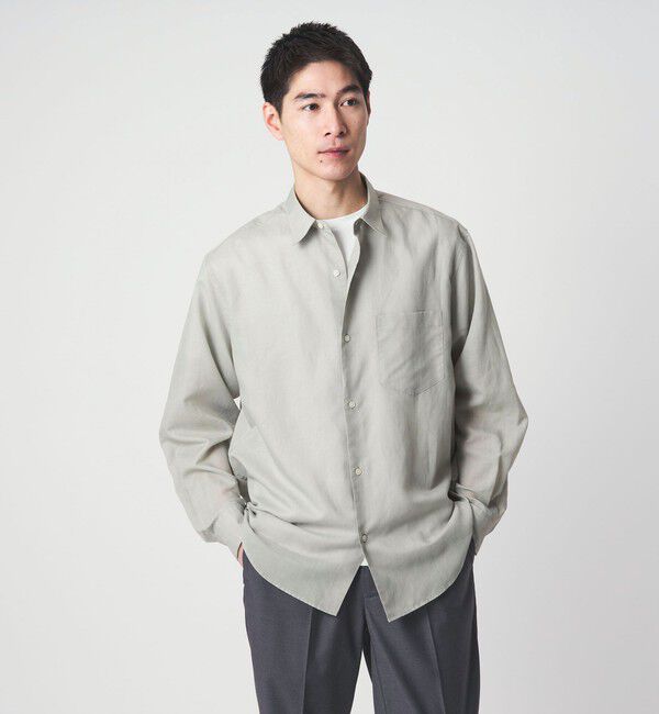 UNITED ARROWS green label relaxing「ラミー ミックス ジャストルーズ 長袖 シャツ」|シャツ・ブラウス|