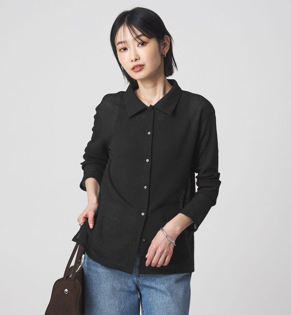 UNITED ARROWS green label relaxing「シアー サーマル ポロカーディガン」|カーディガン|