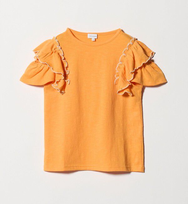 UNITED ARROWS green label relaxing「ショルダースリット フリルTシャツ / キッズ  140cm-160cm」|Tシャツ・カットソー|ORANGE