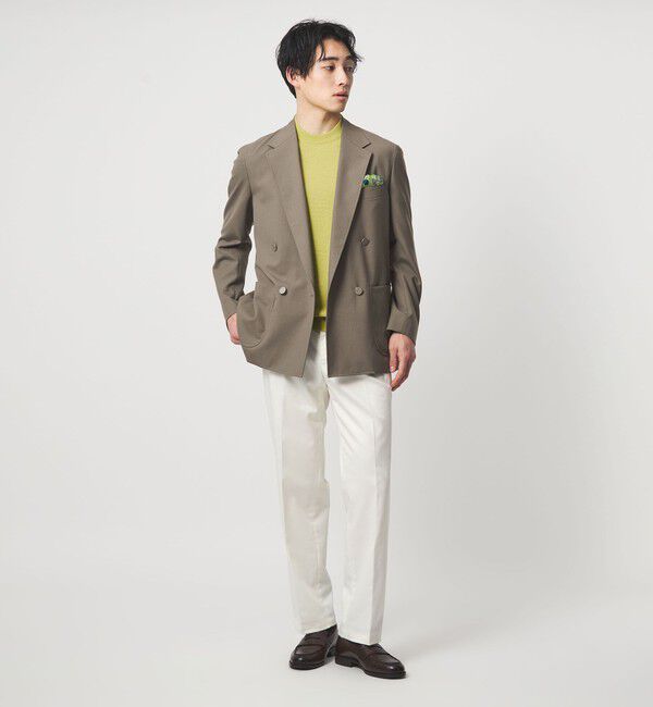UNITED ARROWS green label relaxing「タック ピケ ビズ クルーネック ニット -ウォッシャブル-」|ニット・セーター|