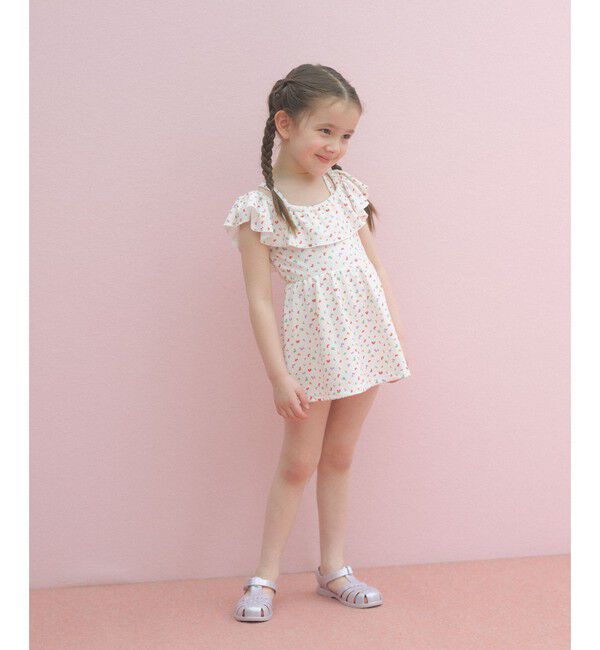 UNITED ARROWS green label relaxing「ラッフルスイムワンピース マルチモチーフ / 水着 / キッズ 100cm-130cm」|スポーツ|