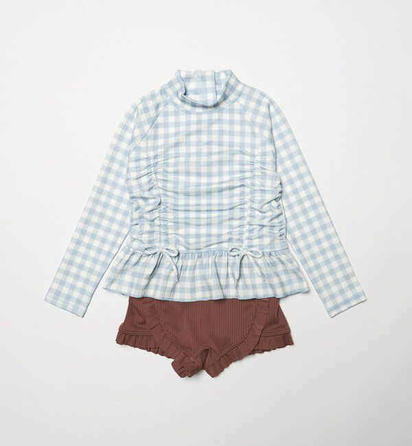 UNITED ARROWS green label relaxing「GLR ギンガム ラッシュガード セット / 水着 / キッズ 100cm-130cm」|スポーツ|