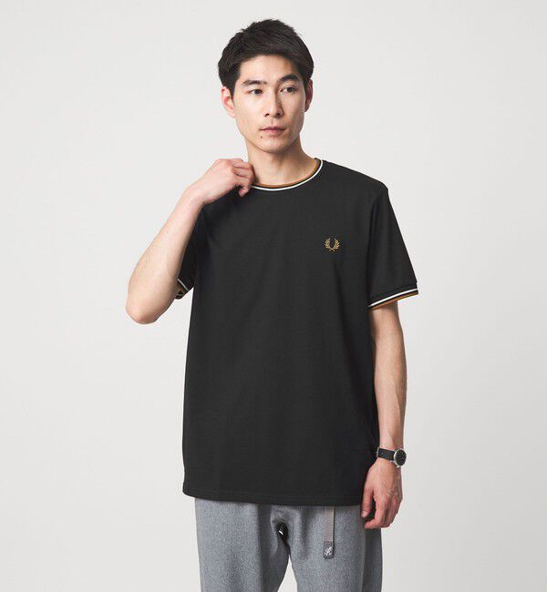 UNITED ARROWS green label relaxing「＜FRED PERRY＞ツインティップ Tシャツ」|Tシャツ・カットソー|BLACK