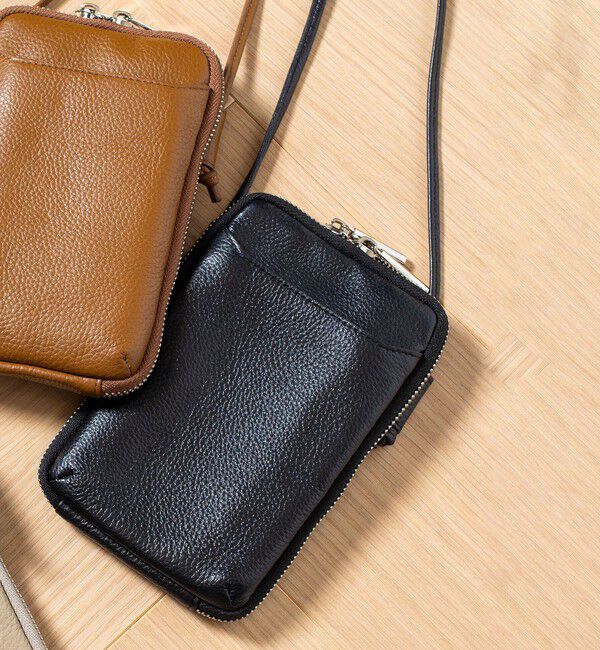 BEAUTY&YOUTH UNITED ARROWS「レザー ジップスリム ウォレットショルダー」|ショルダー・メッセンジャー|
