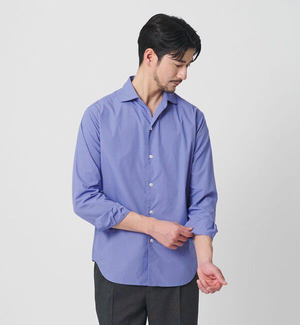 BEAUTY&YOUTH UNITED ARROWS「【WEB限定 WARDROBE SMART】コットン ワイドカラー スキッパー シャツ」|シャツ・ブラウス|