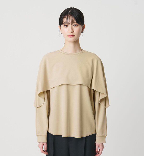 BEAUTY&YOUTH UNITED ARROWS「【WEB限定 Wardrobe DAILY MINIMAL】ケープフリル レイヤーカットソー」|Tシャツ・カットソー|