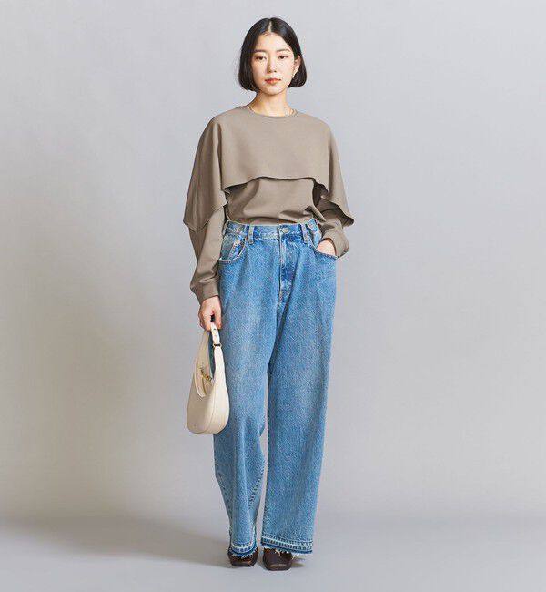 BEAUTY&YOUTH UNITED ARROWS「【WEB限定 Wardrobe DAILY MINIMAL】ケープフリル レイヤーカットソー」|Tシャツ・カットソー|