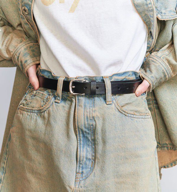 BEAUTY&YOUTH UNITED ARROWS「シンプル レザー ベルト」|ベルト|BLACK