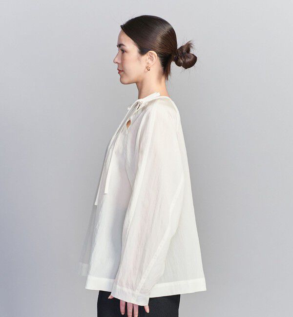 BEAUTY&YOUTH UNITED ARROWS「キュプラ リボンタイノーカラーブラウス」|シャツ・ブラウス|