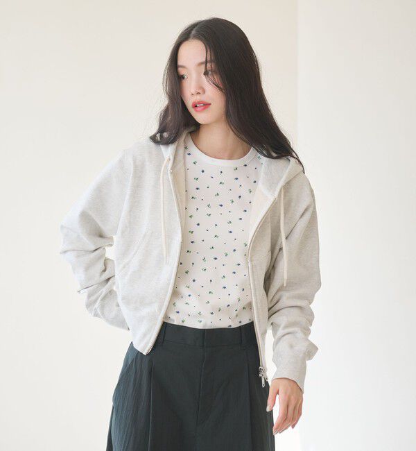 BEAUTY&YOUTH UNITED ARROWS「コットン ショートフロントジップパーカー」|カーディガン|