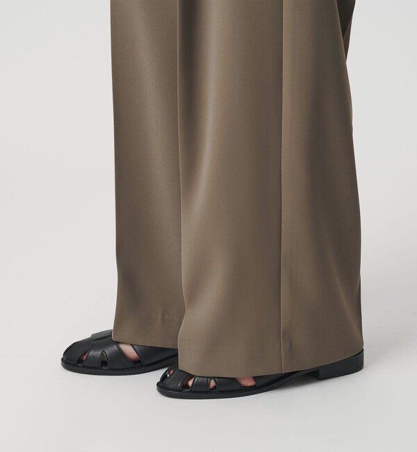 BEAUTY&YOUTH UNITED ARROWS「【WEB限定 Wardrobe DAILY MINIMAL】ダブルクロス タックワイドストレートパンツ ウォッシャブル」|スラックス|