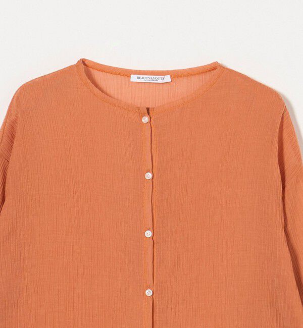 BEAUTY&YOUTH UNITED ARROWS「クレープ クルーネックカーディガン」|カーディガン|