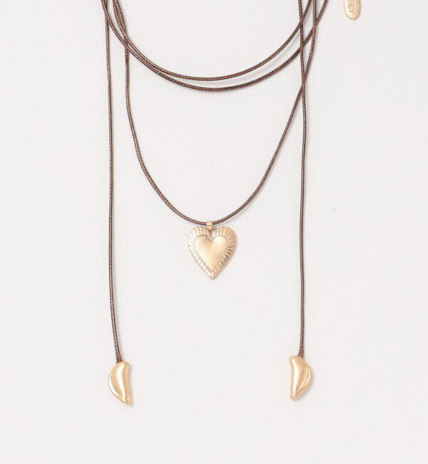 BEAUTY&YOUTH UNITED ARROWS「コード&times;メタルハート チョーカー」|ネックレス|