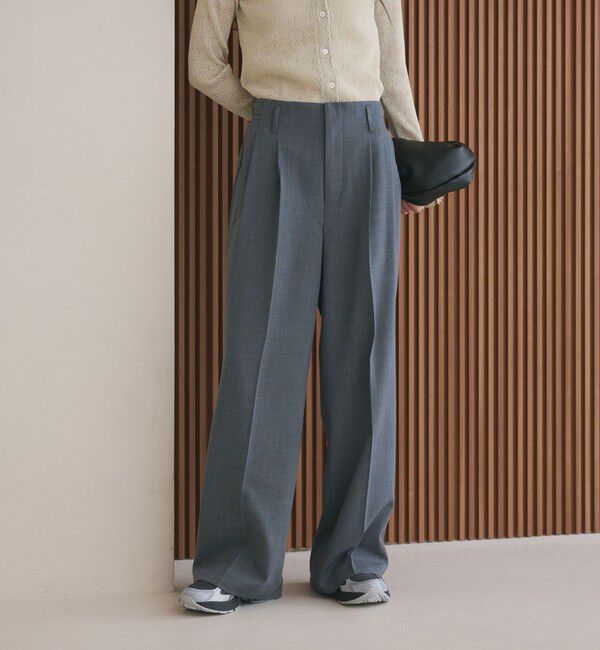 BEAUTY&YOUTH UNITED ARROWS「ポリエステルブレンド ２タック タブワイドパンツ」|その他|