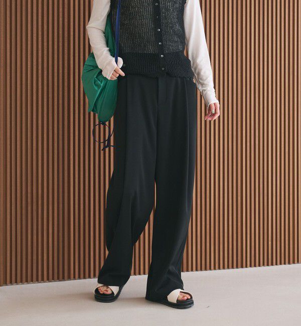 BEAUTY&YOUTH UNITED ARROWS「ポリエステルブレンド ツイルバックゴムパンツ」|スラックス|