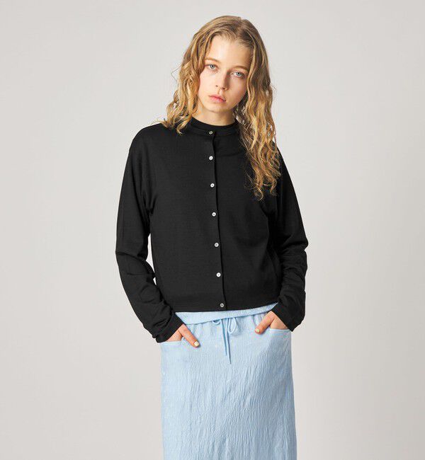 STEVEN ALAN「＜Steven Alan＞ウール ジャージー カーディガン」|カーディガン|BLACK