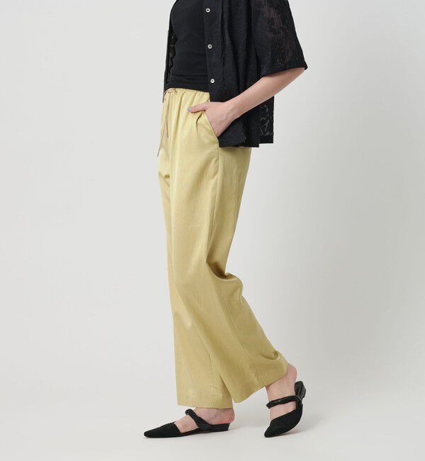 BEAUTY&YOUTH UNITED ARROWS「コットンレーヨンサテン ドローストワイドパンツ」|その他|CREAM