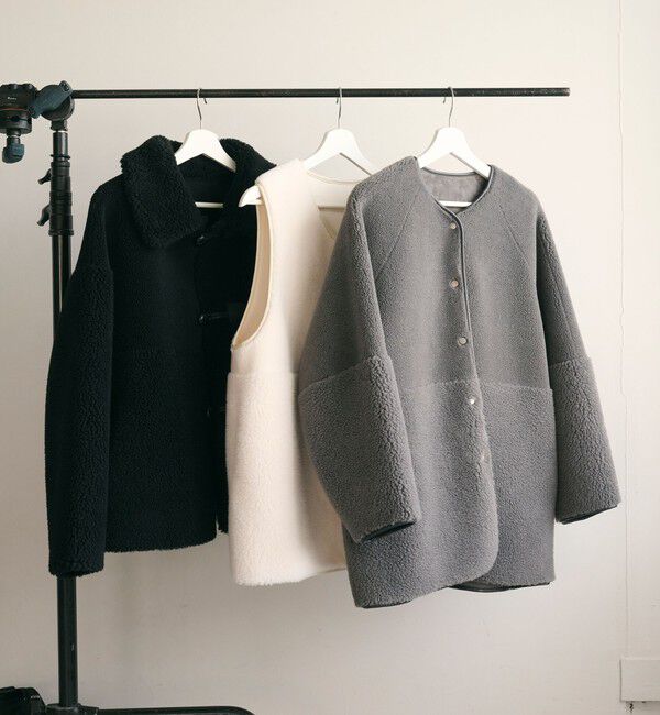 BEAUTY&YOUTH UNITED ARROWS「【WEB限定】ボア&times;フェイクムートン リバーシブルジャケット 」|その他|