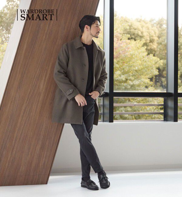 BEAUTY&YOUTH UNITED ARROWS「【WEB限定 WARDROBE SMART】PE メルトン バルカラーコート」|ステンカラーコート|