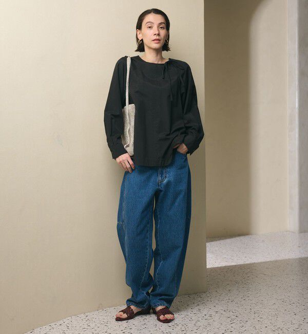 BEAUTY&YOUTH UNITED ARROWS「リボンタイ ノーカラーブラウス」|シャツ・ブラウス|