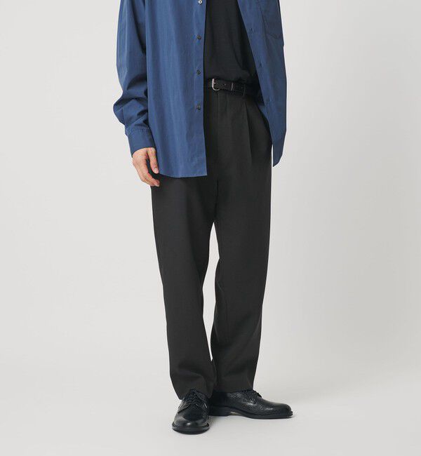 BEAUTY&YOUTH UNITED ARROWS「メランジ ダブルクロス 1プリーツ アジャスト パンツ NO.7」|チノ|