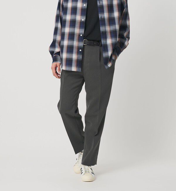 BEAUTY&YOUTH UNITED ARROWS「ソフト ダブルクロス イージー スラックス NO.5」|チノ|DK.GRAY