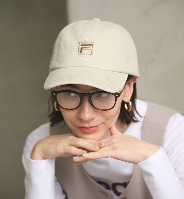 BEAUTY&YOUTH UNITED ARROWS「【別注】＜FILA＞コットン ウォッシュ ロゴ キャップ」|キャップ・キャスケット|