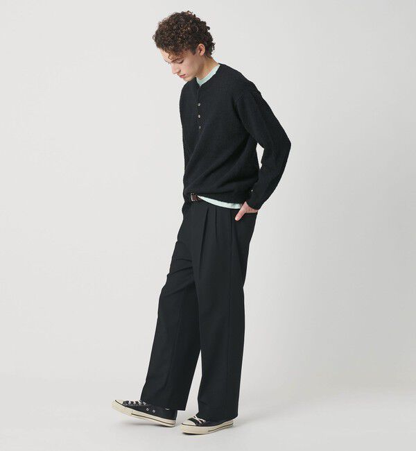 BEAUTY&YOUTH UNITED ARROWS「リラックス 4ボタン ヘンリーネック ニット」|ニット・セーター|