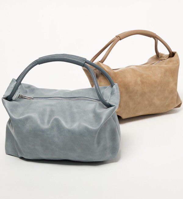 BEAUTY&YOUTH UNITED ARROWS「レザーライク コンビ タック バッグ」|ハンドバッグ|