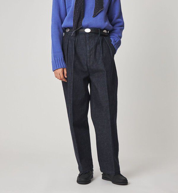 STEVEN ALAN「＜Steven Alan＞ 13.5oz デニム インツープリーツ ドレス トラウザーズ」|スラックス|