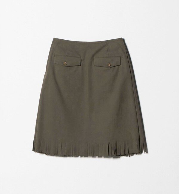 ATTISESSION「＜ATTISESSION＞スエードライク フリンジ スカート」|スカート|